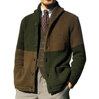Aueooo Muška jakna, muški kaputi zimski modni, ležerni dugi rukav pleteni dugi kardiganski vrhovi bluza