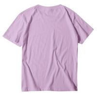 Ženski vrhovi ženske plus veličina ljeto Print Okrugli vrat Slobodne majice kratkih rukava majice bluza