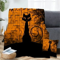 Halloween Dekorativni pokrivač s jastukom, bibe za čarobnjaka za spavaću sobu estetika, soba, spavaća