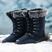 Rotosw dame plišane čizme za snijeg tople obloge zimske cipele čipke usred sklizne klizanje otpornog