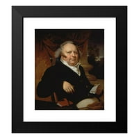 Rembrandt Peale crna modernog uokvirenog muzeja Art Print pod nazivom - Portret Jacoba Gerarda Kocha