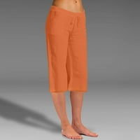 Zlekejiko Womens Plus size Pamuk Pajama hlače Casual pantalone za žene Žene Modni boju Pamučne fla elastične