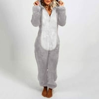 Honeeladyy ženske kombinezone s dugim rukavima pidžama, casual zimska zgodna trka za spavanje pidžama za žene plus veličine