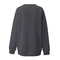 Dukseve za žene Loop Fit Okrugli izrez Grafički plap majica Grey XL