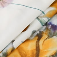 Jerdarske ljetne haljine za žene modni casual casual dugi rukav V-izrez cvjetni tiskani nepravilni dugi