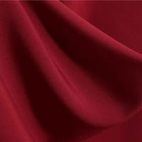 Ljetne haljine za žene kratki kratki rukav boemski haljina od punog scoop vrat crvena XL