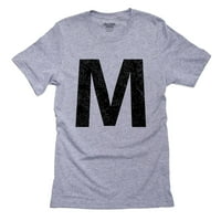MONOGRAM - Pismo u sivoj majici od strane crne muške