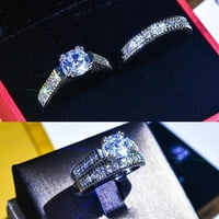 Lroplie prstenovi za žene Djevojke Par Dijamantski set novokretno vjenčani lagani luksuzni visokokvalitetni