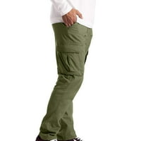 Zkozptok Muške casual pantalone nacrtavaju setfet fit targo hlače vrećaste gumb patentni zatvarač pantalone,