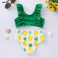 Wofedyo Baby Girl Odjeća Ljeto Toddler Djevojke Rufflest ananas Ispisuje dva kupaće kostimu Bikini set za bebe