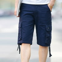 Muška staklena odjeća Thercos Regular Fit Solid Color Elastic Elastična struka Zipper Multi-džepovi