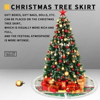 Biventing Store božićna suknja, božićna drva plišana suknja, ukrasi božićne drvve za sretne božićne
