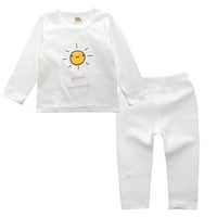 SDJMA TODDLER Baby Boys Girls Crtani ispisani vrhovi + hlače Pajamas odjeća za spavanje