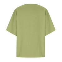 Uorcsa Polo Ralph Lauren Fashion Cvjetni tiskani Popularni odmor Ljeto kratkih rukava Pamuk kofer V izrez Žene T majice Mint Green