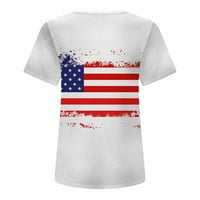 4. jula ženske košulje vrši američku zastavu Ispiši grafike kratkih rukava ljetna odjeća