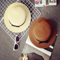 Cocopeueunt Solid Ljeto Žene Široka bramova hat Hat modni kapea Paille Lady Sun Hats Boater pšenični