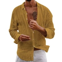 Muška majica Slim casual gumb u obliku majica na plaži s dugim rukavima za muškarce
