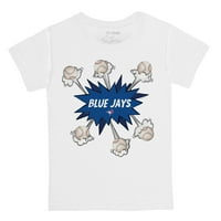 Dojenčad sitni otvor bijeli Toronto Blue Jays Baseball Pow majica