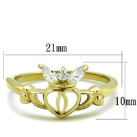 Zlatni ženski prsten Anillo para mujer y ninos unise dece 316L prsten od nehrđajućeg čelika sa AAA razredom