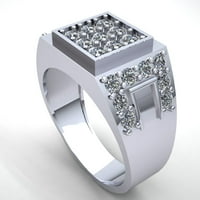 2carat okrugli rez dijamant muški obljetnice za angažovanje prstenastog prstenasto 14k ruža, bijelo