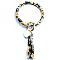 Narukvice u nakitnom prstenu Keychain Chinesban kožni nakit Veliki okrugli narukvica Tassel Modni trend