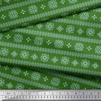 Soimoi Green Japan Crepe saten tkanine umjetničke cvjetne tkanine otisci dvorišta široko
