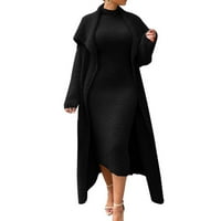 Ženski kaput Dvije habanje reverzibilne baršunaste haljine Slim-Fit Labavi kardigan labavi kaput dva