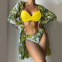 Pomoću za žene visoki struk Bikinis bikini set pokrovite kupaći kostim za žene push up kupaće kostime