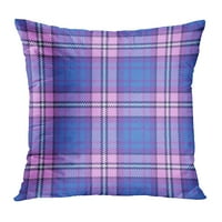 Plavi apstraktni tartan uzorak Pink Britanija Britanski Celtic Checkeriran klasični jastučni jastučni jastuk
