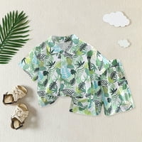 TODDLER Baby Ljeto odijelo Havajska odjeća Kratki setovi Cvjetni odlaze na vrhunske majice ljetna odjeća