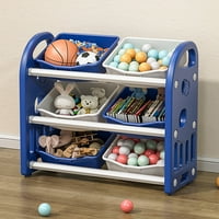 Osobna dječje igračke za pohranu organizatora sa kantima, jedinica za skladištenje igračaka sa HDPE
