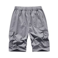 Simplmasygeni muški kratke hlače Ljetni atletski teretni muški povremeni čista boja na otvorenom Pocket