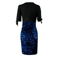 Cuoff Ljetne haljine za žene Ženska moda Velika veličina MINUCY MINUTE BOEVE STROJSKA DRVA BLUE 5XL