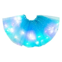 Suknje Wozhidaoke za žene Žene LED svjetla Sloj zvijezda MESHFY suknja Ballerina Skirts Mini suknja