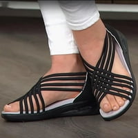 Ženski modni casual poprečni remen okrugli nožni sandalovi elastični pojas na cipelama Napomena Kupite