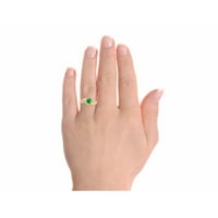 * Rylos Swirl Z Green Emerald & Diamond Ring - May Rođač *