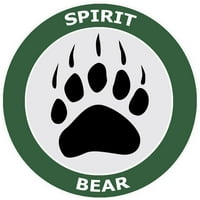 Spirit Bear Claw Paw Print -3.5 - Auto kamion grafički branik grafički vinil naljepnica - Priroda Ribolov planinarske staze Divlje životinje medvjedi vukovi jelena Nacionalni parkovi