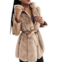 Duksele za djevojke sa jaknom sa zatvaračem Topla osnovna jakna sa kapuljačom kaučjesta sa kapuljačnim