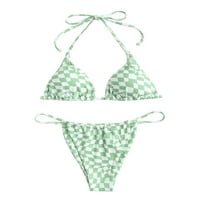 Žene Pleteni bikini kupaći kostimi za kupaće kostim Halter vrat kravata seksi trokuta plaža kupaći odijelo