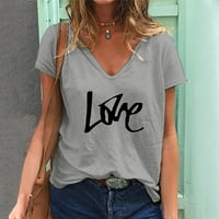 Luiyenes vrhovi modni V-izrez Ljeto kratkih rukava s kratkim majicama ženska ženska bluza