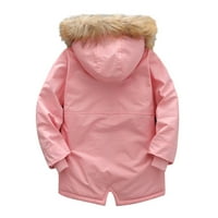 Dječji duksevi mališani djeca zimska topla i lagana odjeća s džepovima ružičasta Veličina 120