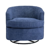 Swivelna stolica za barel, udobna okrugla akcent kauč na kateru za dnevni boravak, stupnjeva okretna