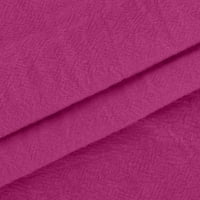 Jesenske haljine Ženske proljeće i jesenja Čvrsta boja tromjesečni rukav rub ruba okruglog vrata Ležerne prilike Ležerne dušice vruće ružičaste XS