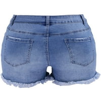 Kapeze Ženske kratke vruće hlače patentne traperice Dugme Ljetne traper kratke hlače Stretch Mini pantalone