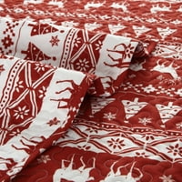Glowtol Božićni prekrivač postavljen kraljica Veličina Boho prekrivač prekrivača sa božićnim drvcama