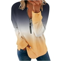 Ženska modna tiskana labava majica dugih rukava bluza okrugla vrat casual tops hot6sl44866095