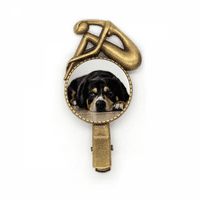 Pas Pet za životinje Fotografska ploča Slika za glavu za glavu za kosu za glavu Brooch Vintage Metal