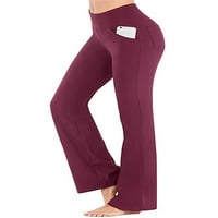 Bootcut joga hlače za žene visoke struke joga hlače sa džepovima za žene bootleg radne pantalone Workout hlače