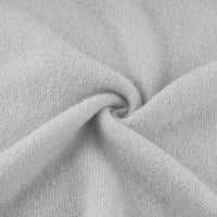 Žene stilski labavi velike veličine Jednobojni kapuljač duks dugih rukava Ležerni jesen zimski pulover vrhovi sivi xxxl