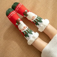 Uocefik Ženske čarape Fluffy Božićne tople papuče Čarape za žene Neliknete zimske nejasne čarape Zemlja